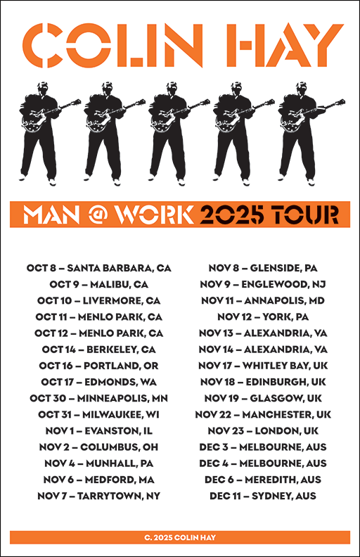 Colin Hay - Man At Work 2025 Tour Poster