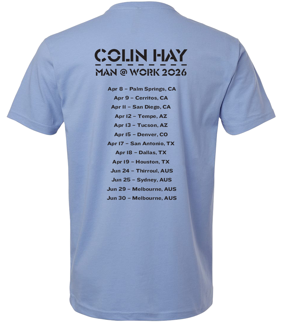 Colin Hay - Man @ Work 2026 Tour T-Shirt