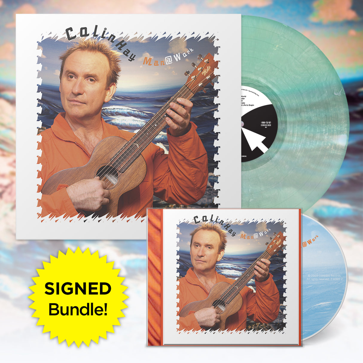 Man @ Work [Acoustic Vinyl] Coke Bottle Green LP & CD (SIGNED Bundle)