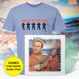 Man @ Work [Acoustic Vinyl] Coke Bottle Green LP (SIGNED) & 2025 Colin Hay Man @ Work Tour Shirt Bundle