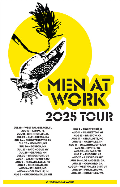 Men At Work 2025 Tour Poster
