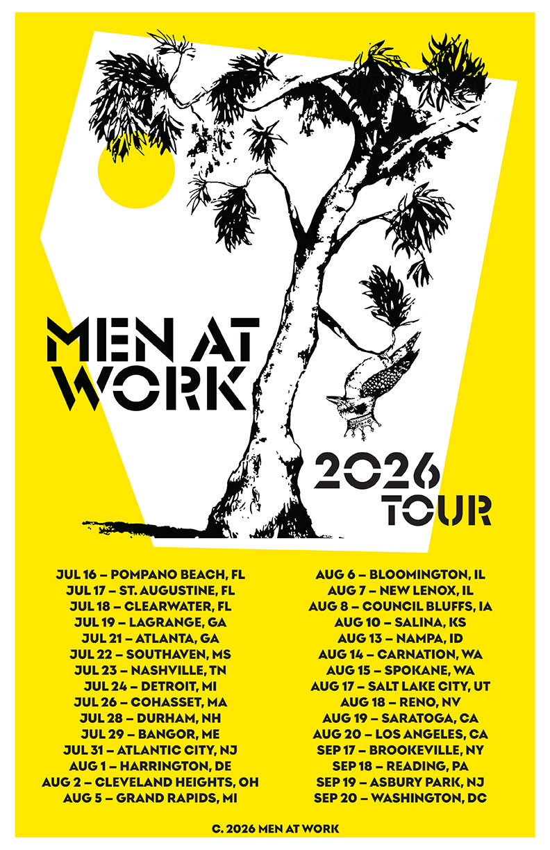 Men At Work 2026 Tour Poster
